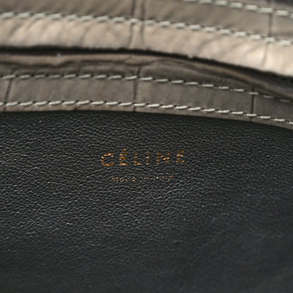 Celine Crocodile Embossed Nubuck Large Phantom Luggage Grey 6 of 10