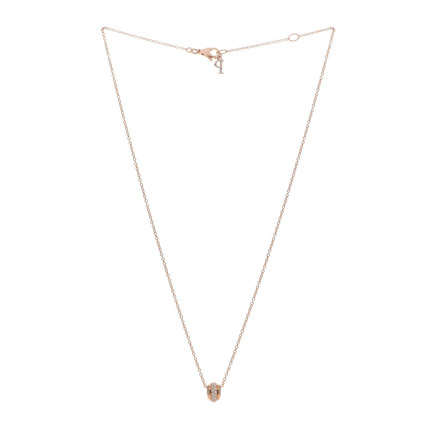 18K Rose Gold Diamond Possession Pendant Necklace