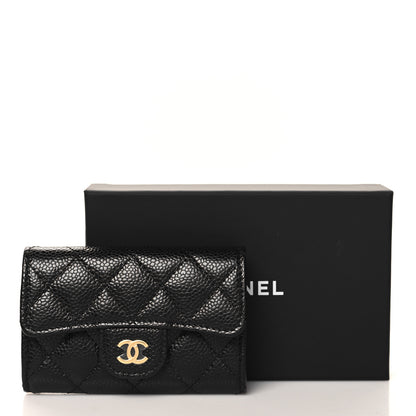 Chanel Caviar Quilted Flap Card Holder Wallet Black 9 of 9