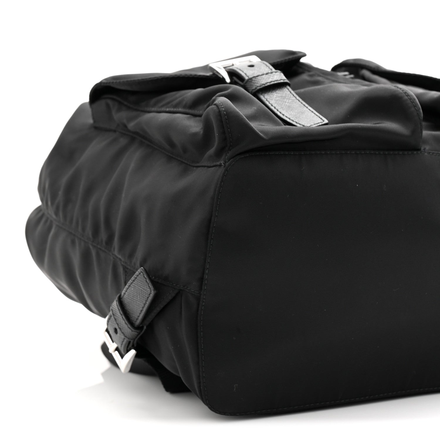 Prada Tessuto Nylon Saffiano Medium Backpack Black 9 of 10