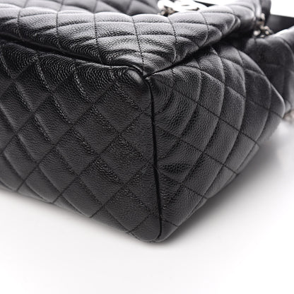 Chanel Grained Calfskin Quilted CC Chain Bucket Drawstring Bag Black 9 of 11