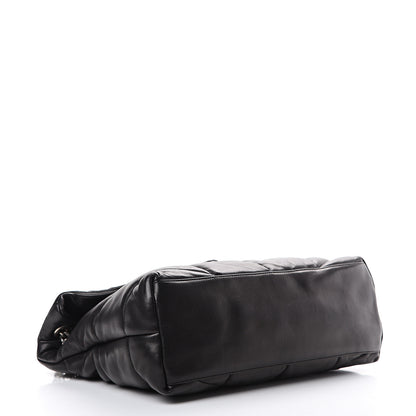 Saint Laurent Lambskin Quilted Medium Loulou Puffer Monogram Chain Satchel Black 3 of 11