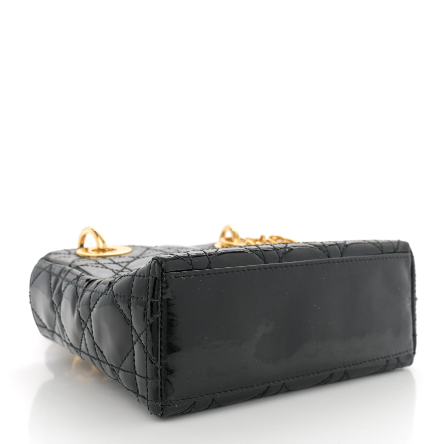 Christian Dior Patent Cannage Mini Lady Dior Black 4 of 15
