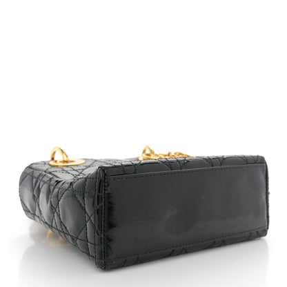 Christian Dior Patent Cannage Mini Lady Dior Black 4 of 15