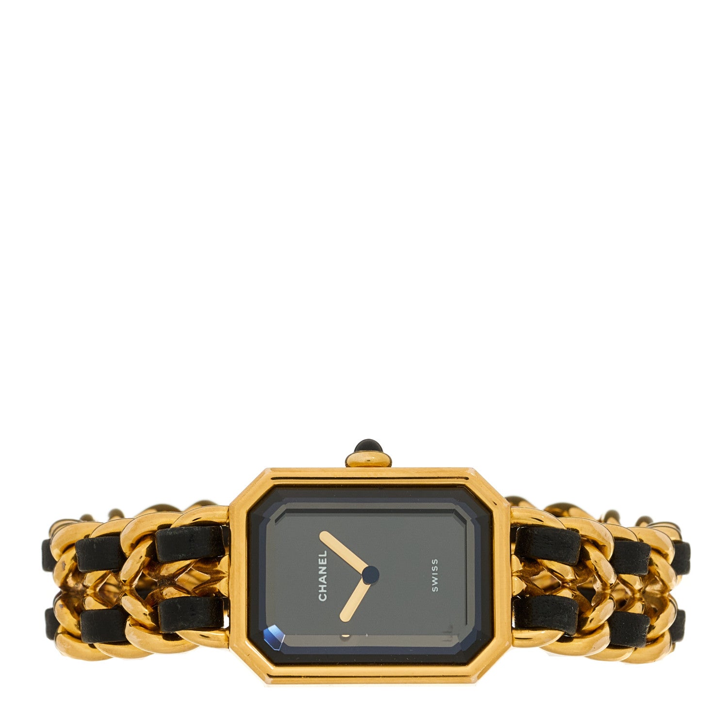 Chanel Stainless Steel Lambskin 20mm Chain Premiere Quartz Watch Gold M 2 of 4