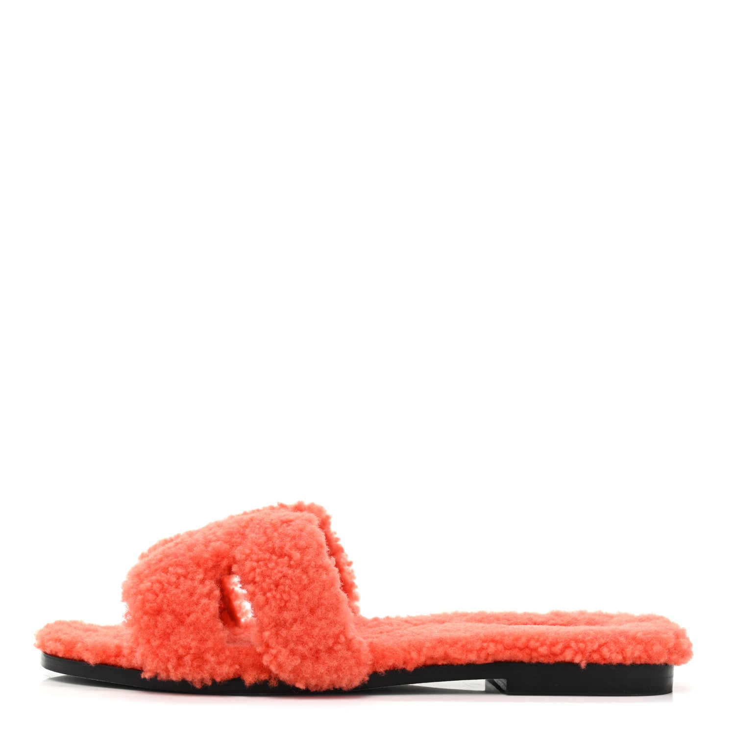 Hermes Woolskin Oran Sandals 39 Orange 1 of 8