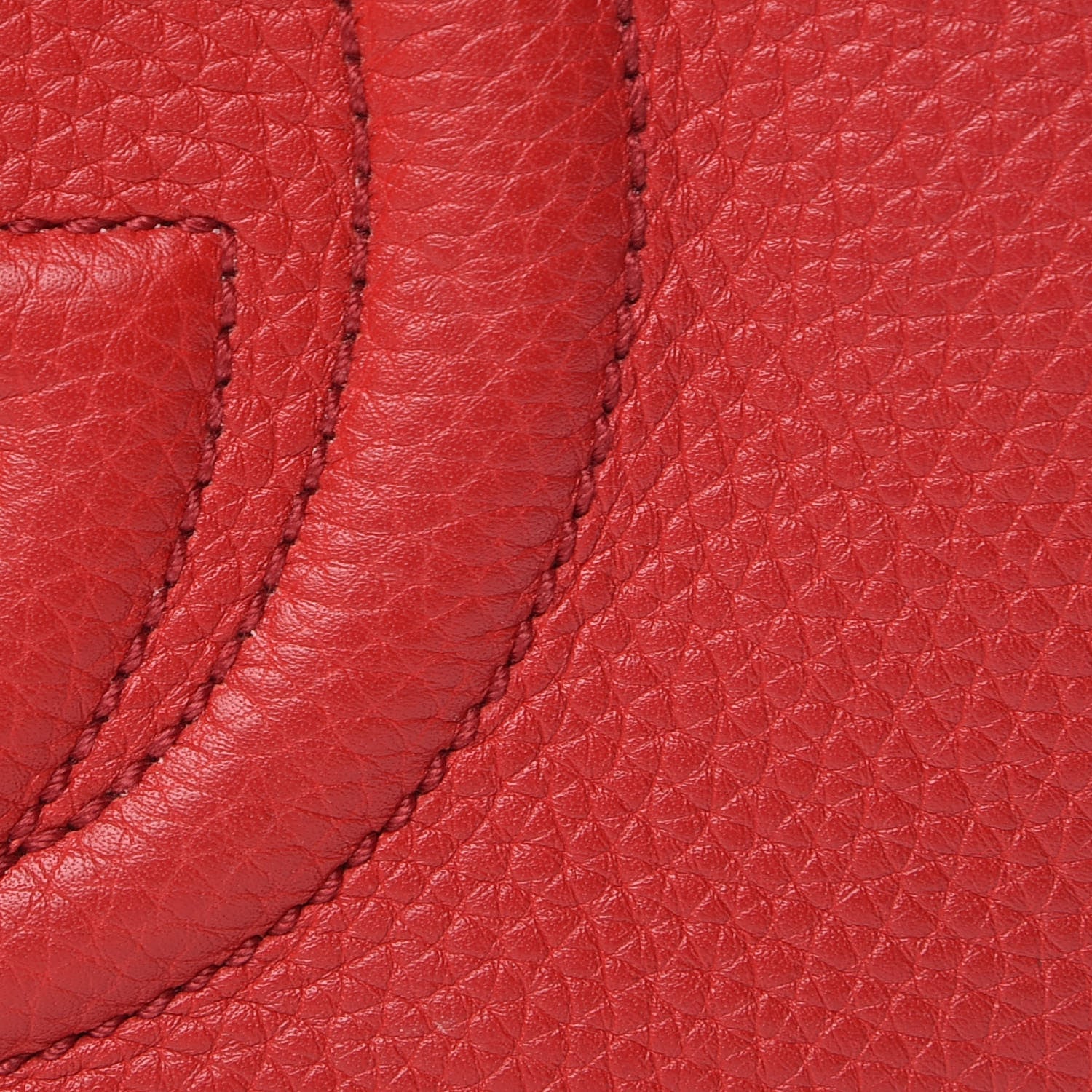 Gucci Pebbled Calfskin Small Soho Disco Bag Tabasco Red 9 of 11