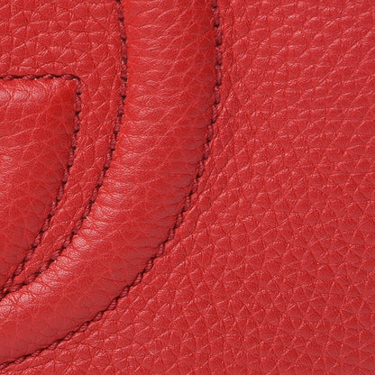 Gucci Pebbled Calfskin Small Soho Disco Bag Tabasco Red 9 of 11