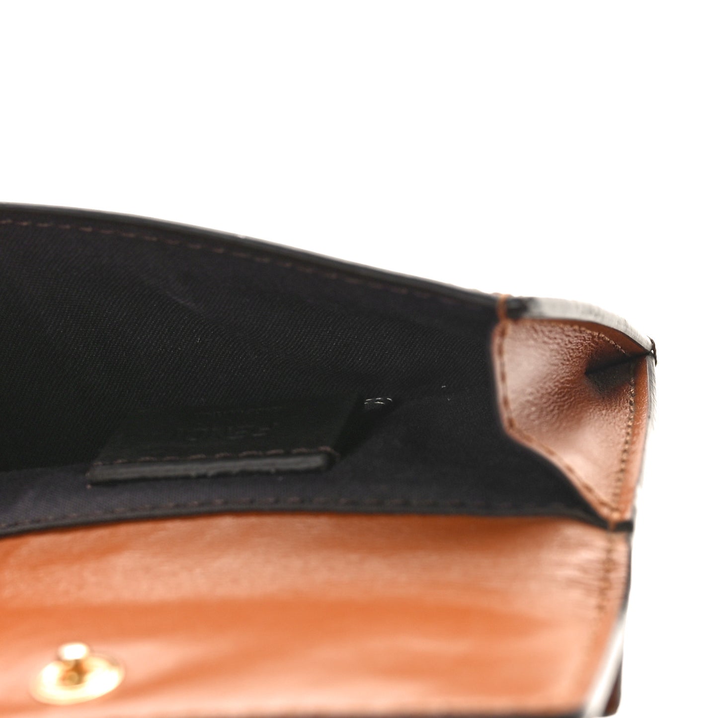 Vitello King Tamponato Logo Embossed Fold Over Card Holder Wallet Cuoio