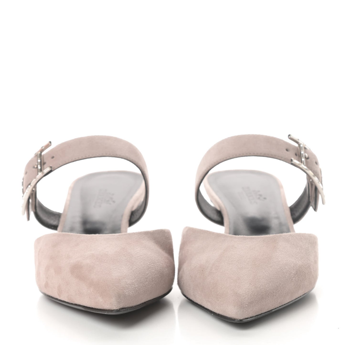Suede Goatskin Blink Mules 36.5 Beige Rose