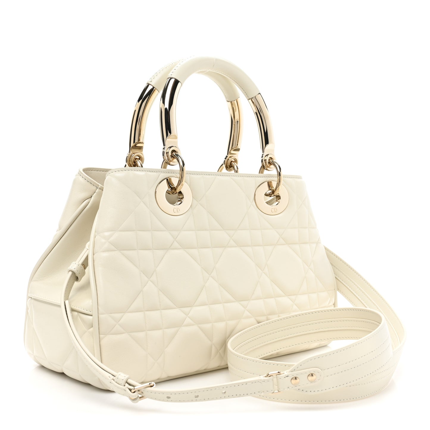 Calfskin Cannage Medium The Lady 95.22 White