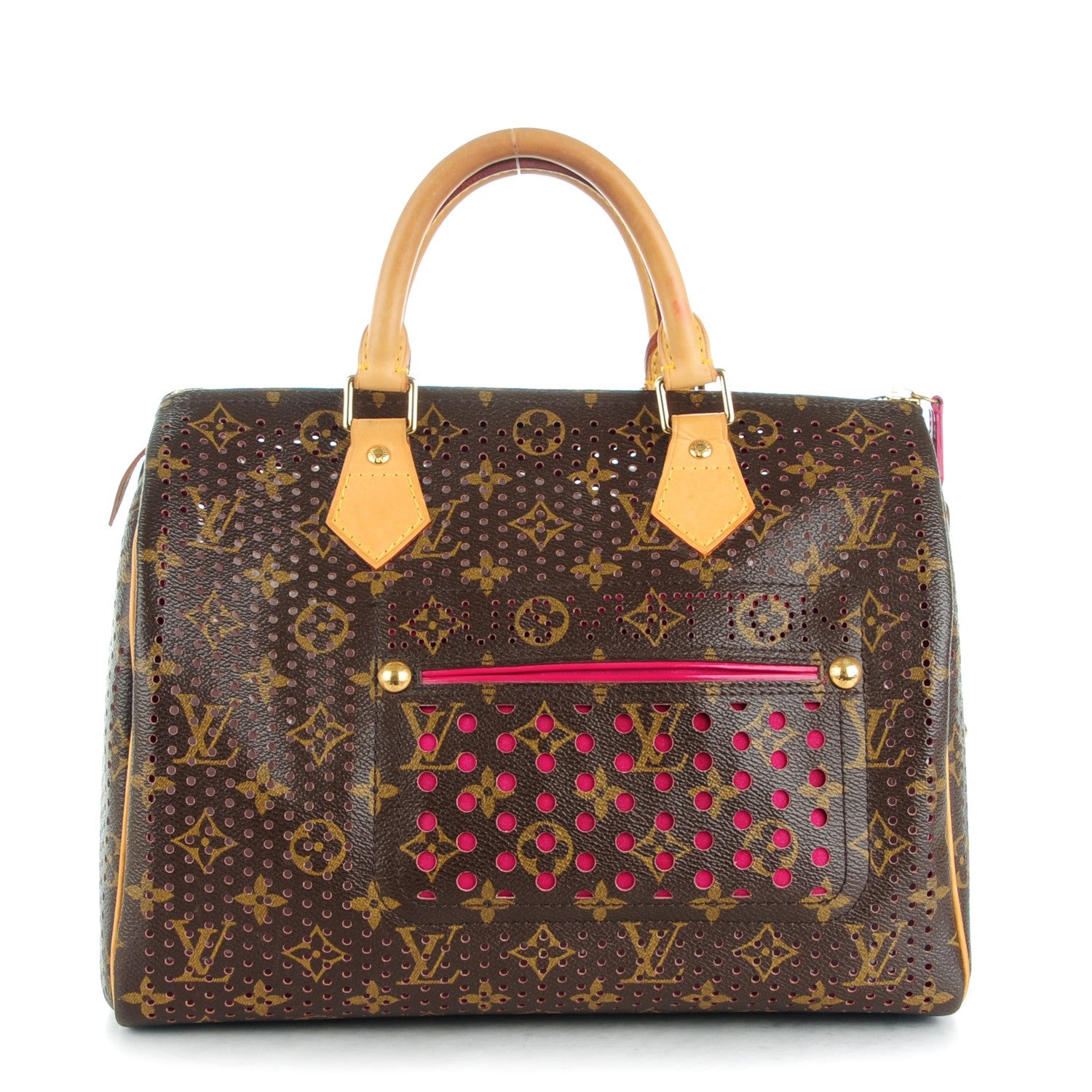 Louis Vuitton Monogram Perforated Speedy 30 Fuchsia 1 of 10
