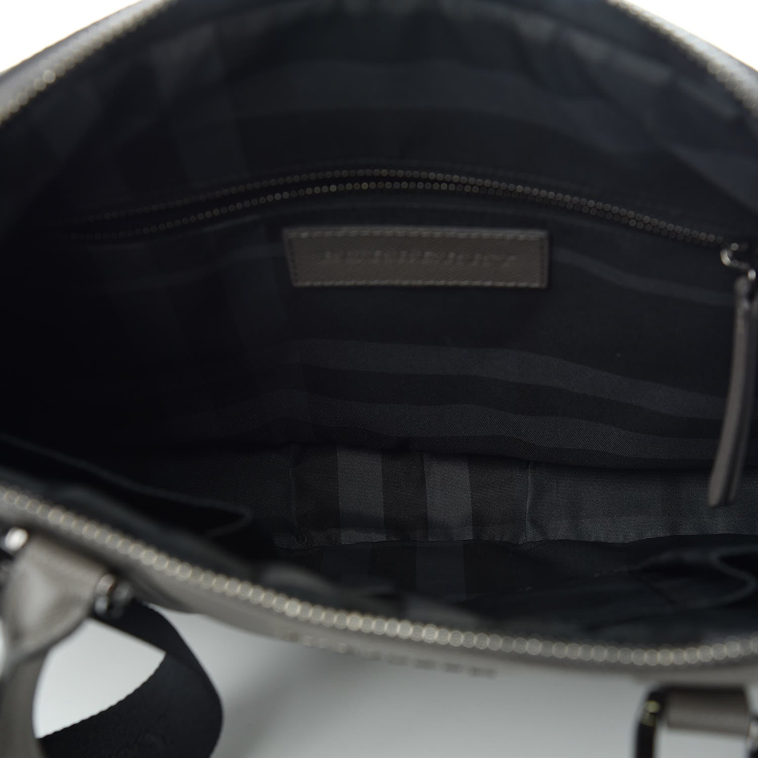 Burberry Textured Calfskin Briefcase Grey 5 of 17