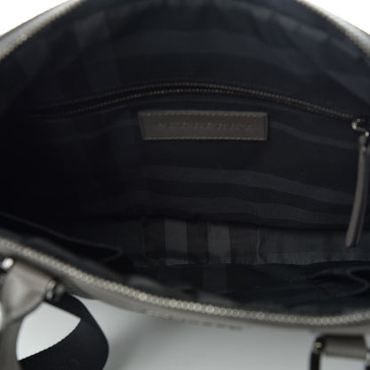 Burberry Textured Calfskin Briefcase Grey 5 of 17