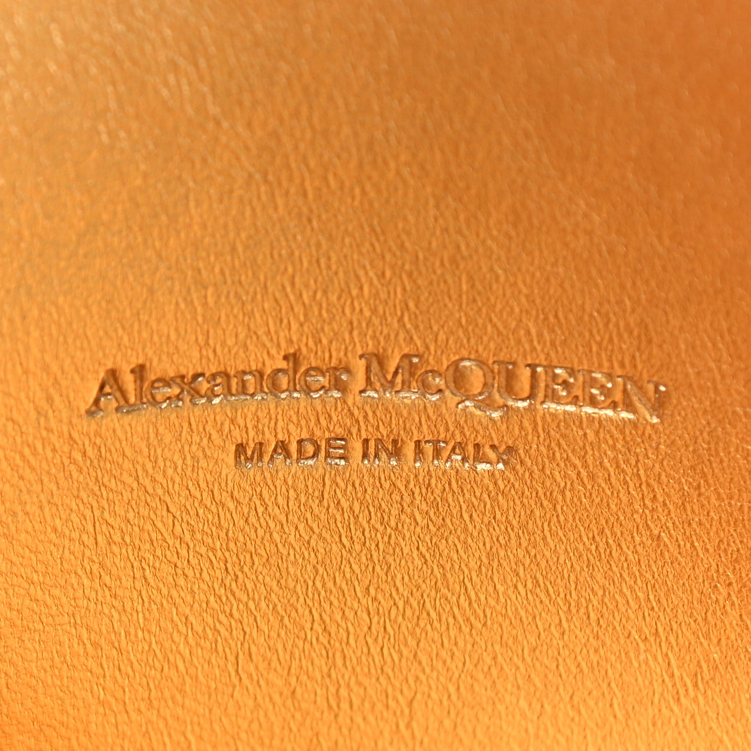 Alexander McQueen Calfskin Curve Zip Coin Purse Black Gold 6 of 7