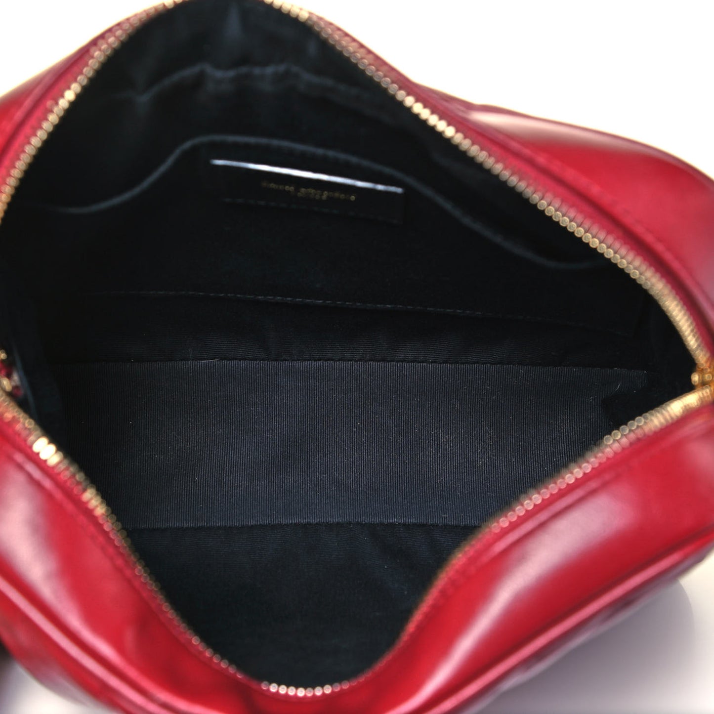 Calfskin Matelasse Monogram Lou Camera Bag Dark Legion Red