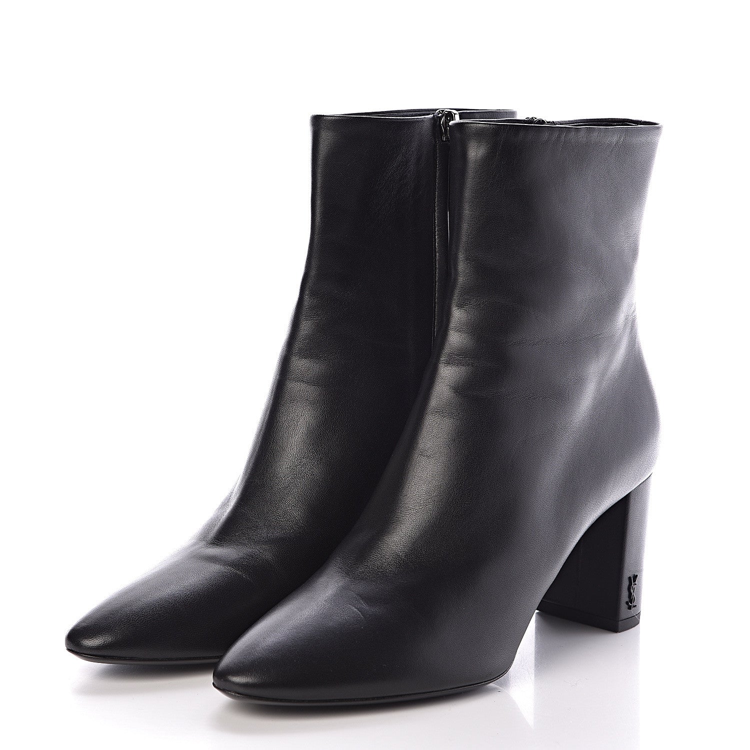 Saint Laurent Nappa Vendome Loulou Ankle Zip Boots 39.5 Black 3 of 7