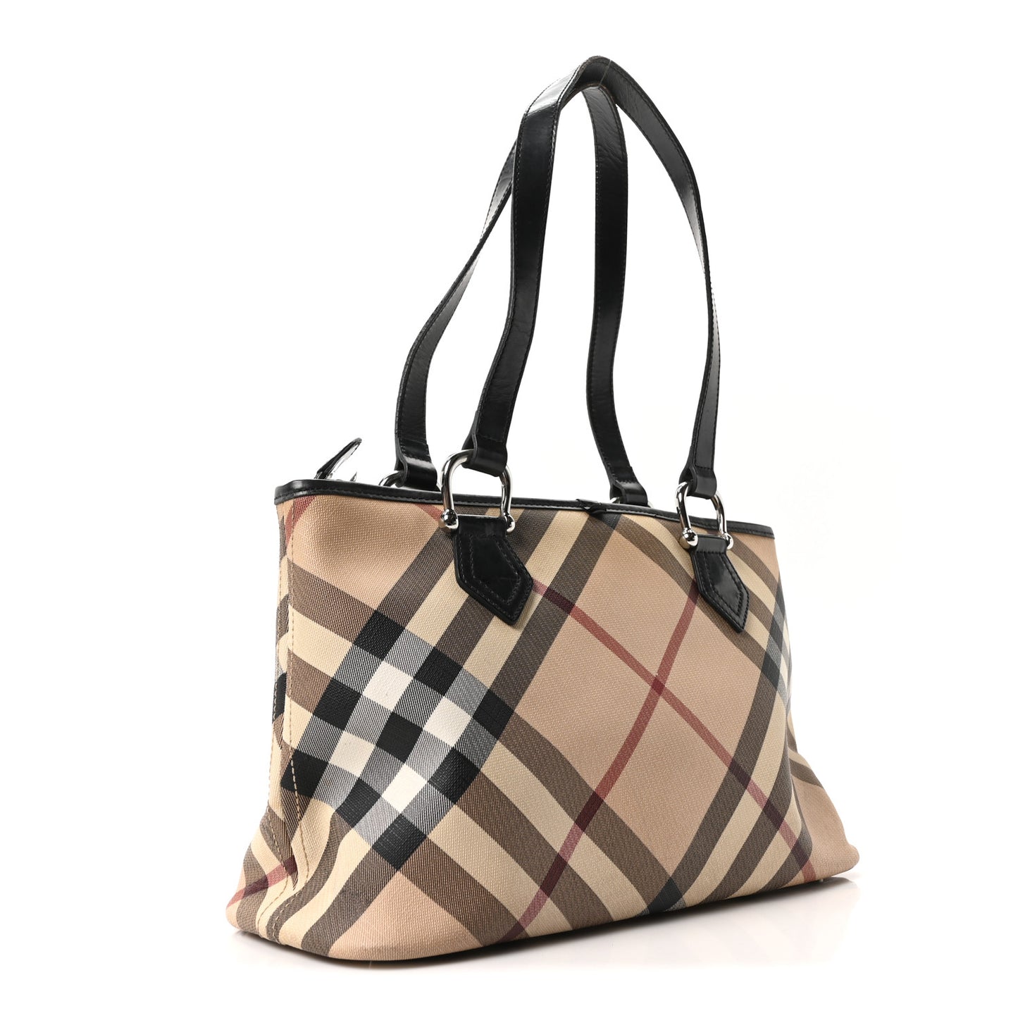 Supernova Check Small Nickie Tote Black