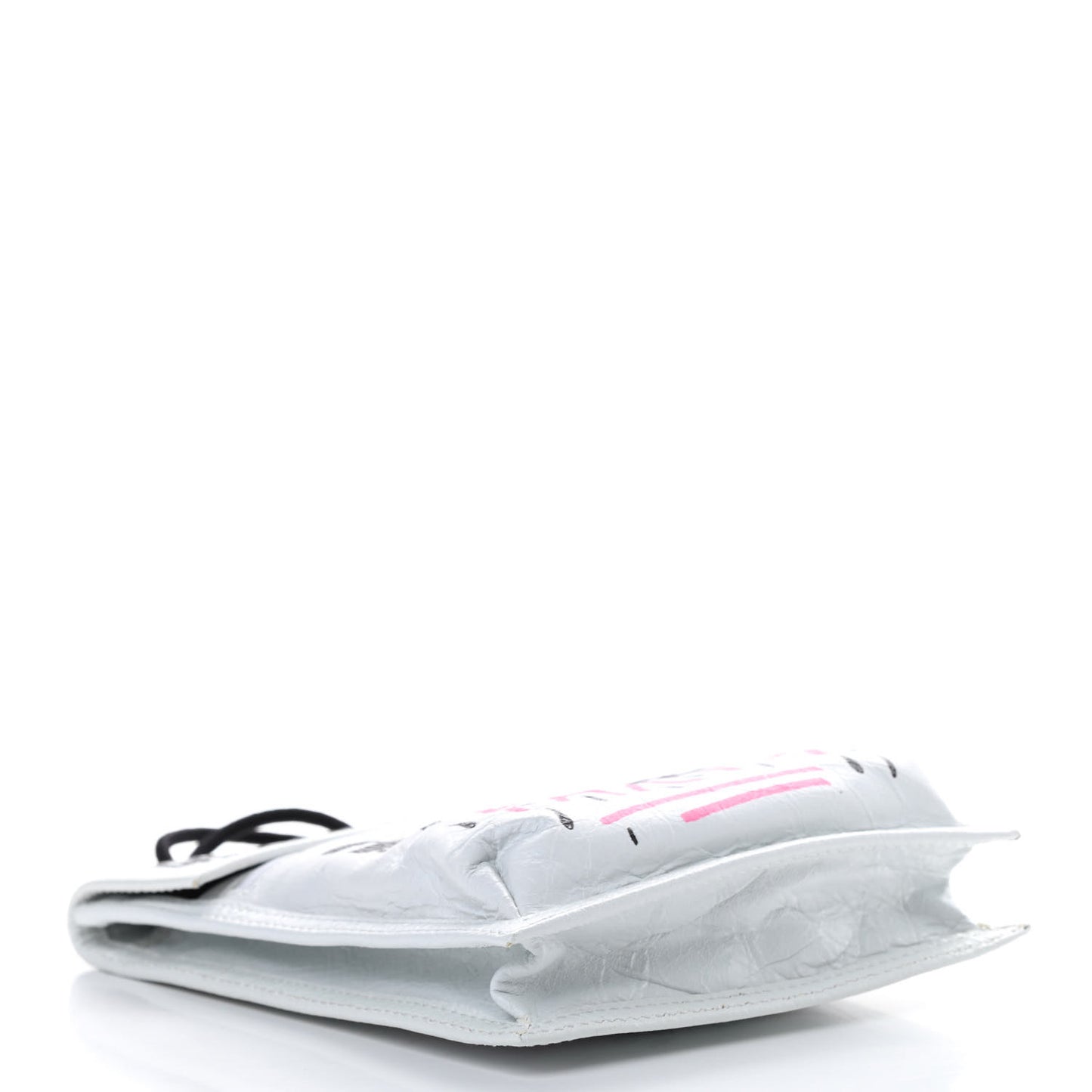 Agneau Arena Graffiti All Over Small Explorer Pouch with Strap White Multicolor