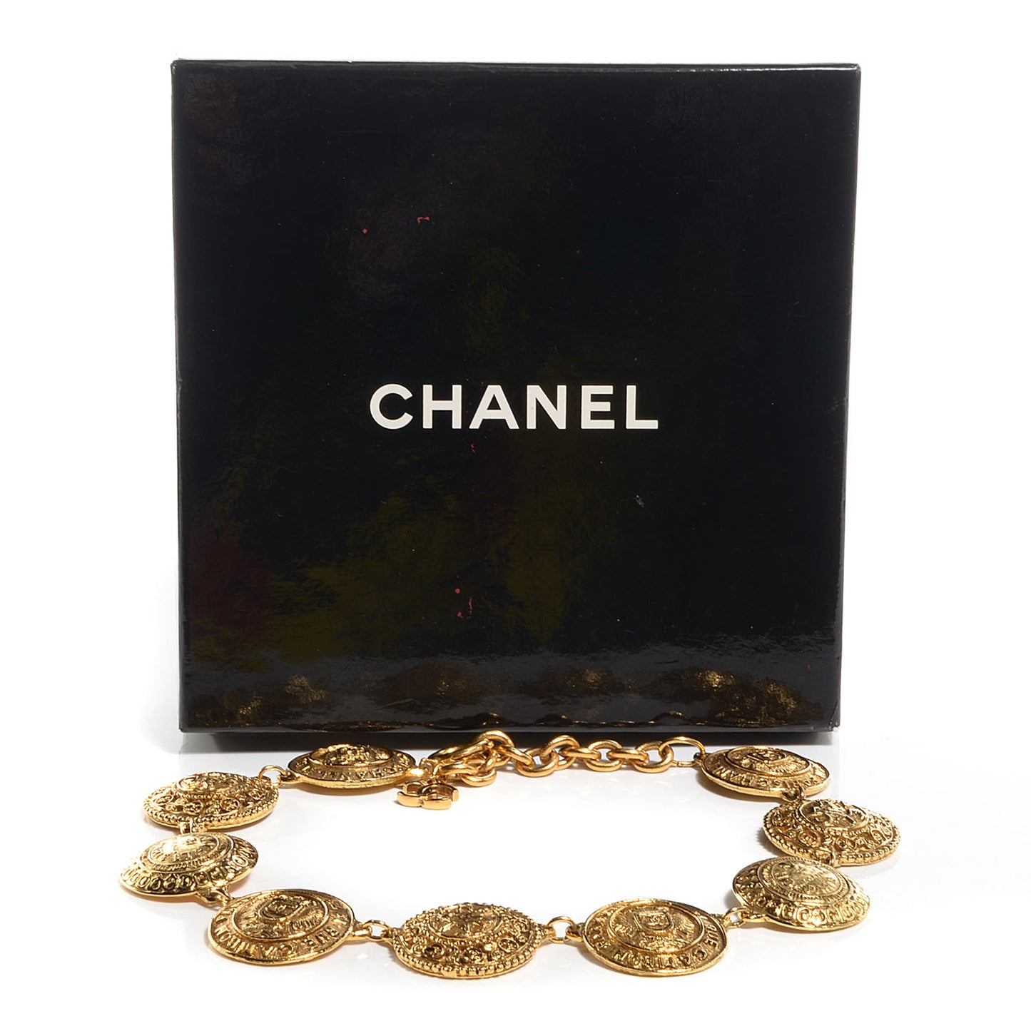 31 Rue Cambon Paris CC Medallion Necklace Gold