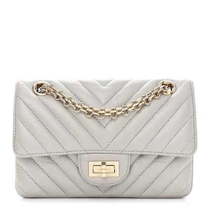 Chanel Aged Calfskin Chevron Quilted 2.55 Reissue Mini Flap Grey 1 of 10