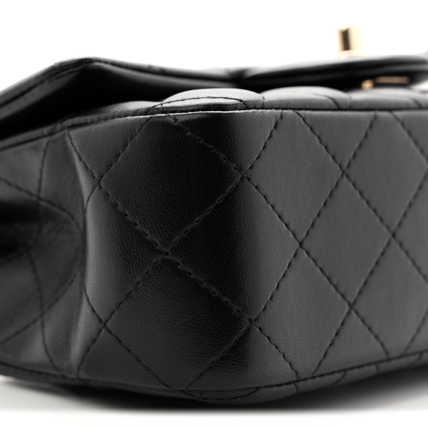 Chanel Lambskin Quilted Mini Rectangular Flap Black 9 of 10