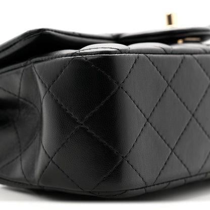 Chanel Lambskin Quilted Mini Rectangular Flap Black 9 of 10