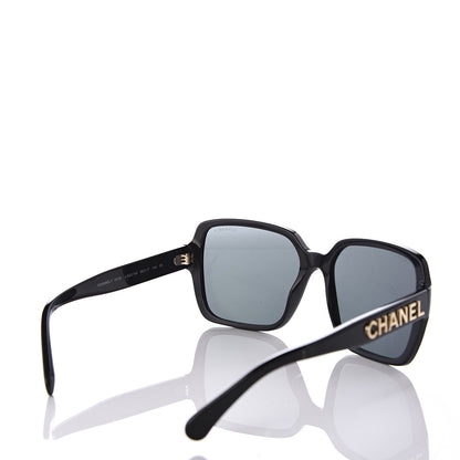 Chanel Acetate Polarized Square Sunglasses 5408 Black 4 of 9