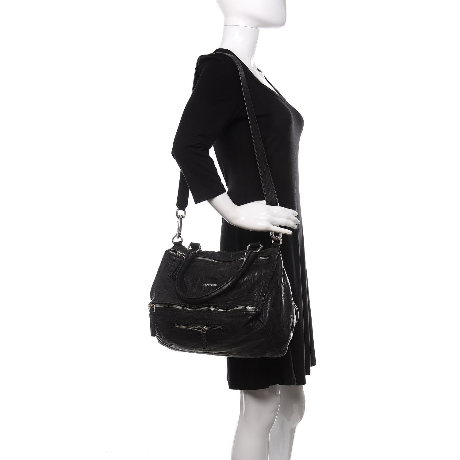 Givenchy Tumbled Sheepskin Medium Pandora Black 2 of 16