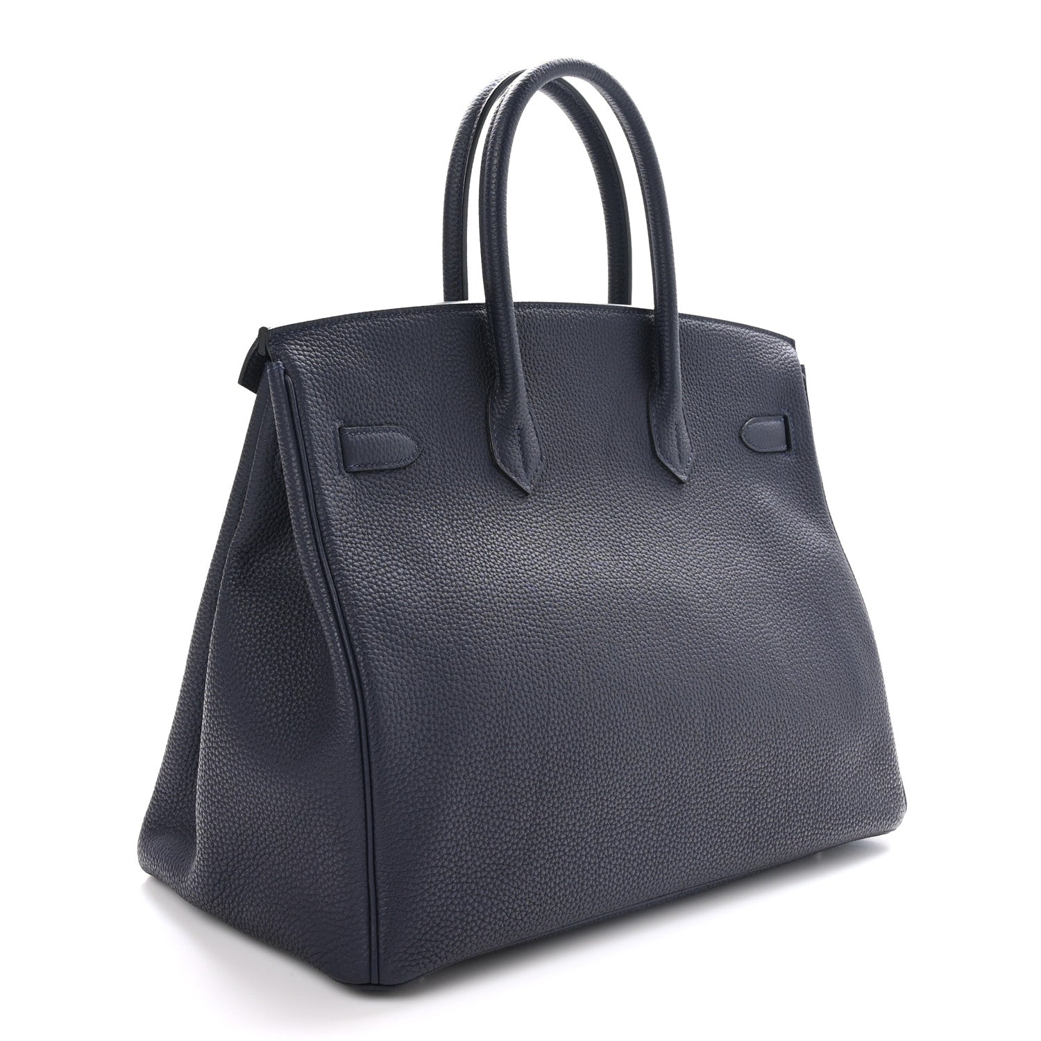 Hermes Togo Swift Officier Birkin 35 Bleu Nuit Vert Cypress 3 of 13
