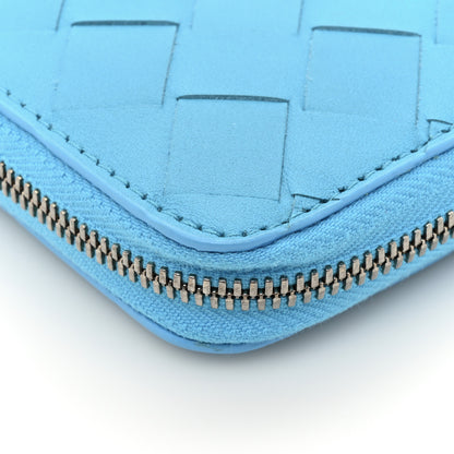 Bottega Veneta Nappa Intrecciato Zip Around Wallet Sky Blue 12 of 13