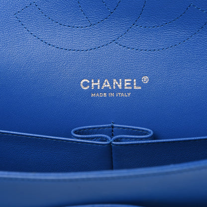 Chanel Lambskin Quilted Jumbo Double Flap Blue 6 of 12