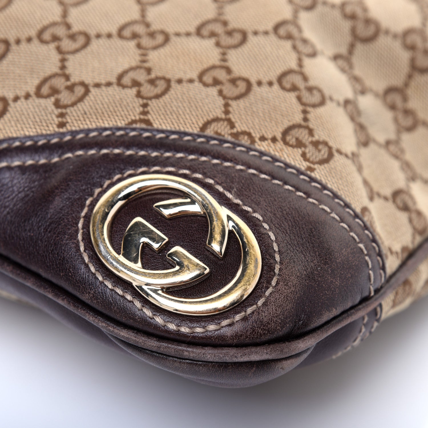Gucci Monogram Medium New Britt Hobo Dark Brown 10 of 11