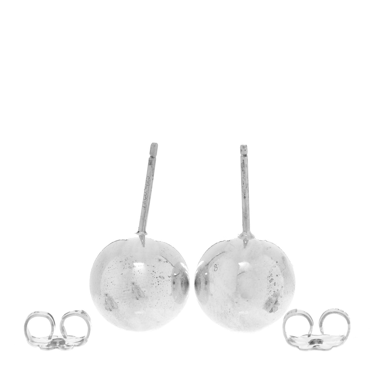 Tiffany Sterling Silver 10mm HardWear Ball Earrings 3 of 6