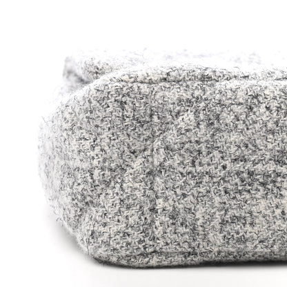 Chanel Tweed Quilted Medium Chanel 19 Flap Grey Ecru 8 of 9