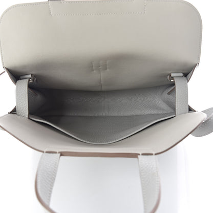 Hermes Taurillon Clemence Halzan 31 Gris Perle 7 of 17
