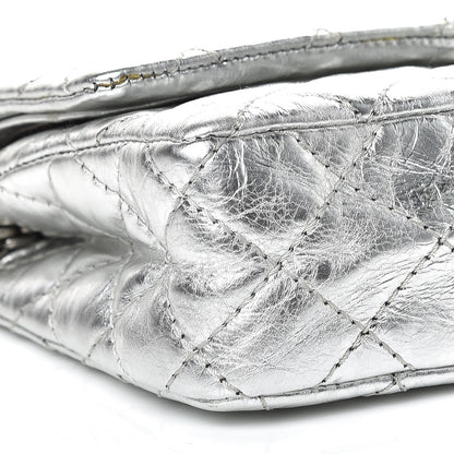 Chanel Metallic Aged Calfskin Quilted 2.55 Reissue 225 Flap Silver 8 of 16