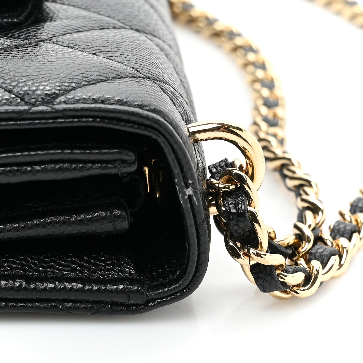 Chanel Caviar Quilted Pocket Twins Wallet On Chain WOC Black 14 of 17