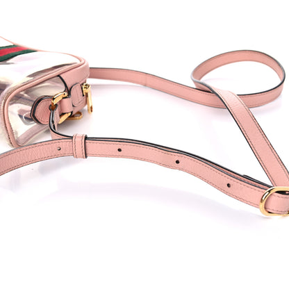 Gucci Vinyl Web Mini Ophidia Transparent Shoulder Bag Perfect Pink 10 of 11