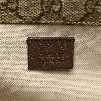 Gucci GG Supreme Monogram Web Small Neo Vintage Double Flap Messenger Bag Beige New Acero 6 of 10