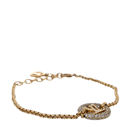 Louis Vuitton Metal Crystal Louise By Night Bracelet Gold 1 of 4