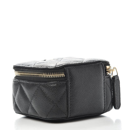 Chanel Caviar Quilted Jewelry Travel Case Black 4 of 8