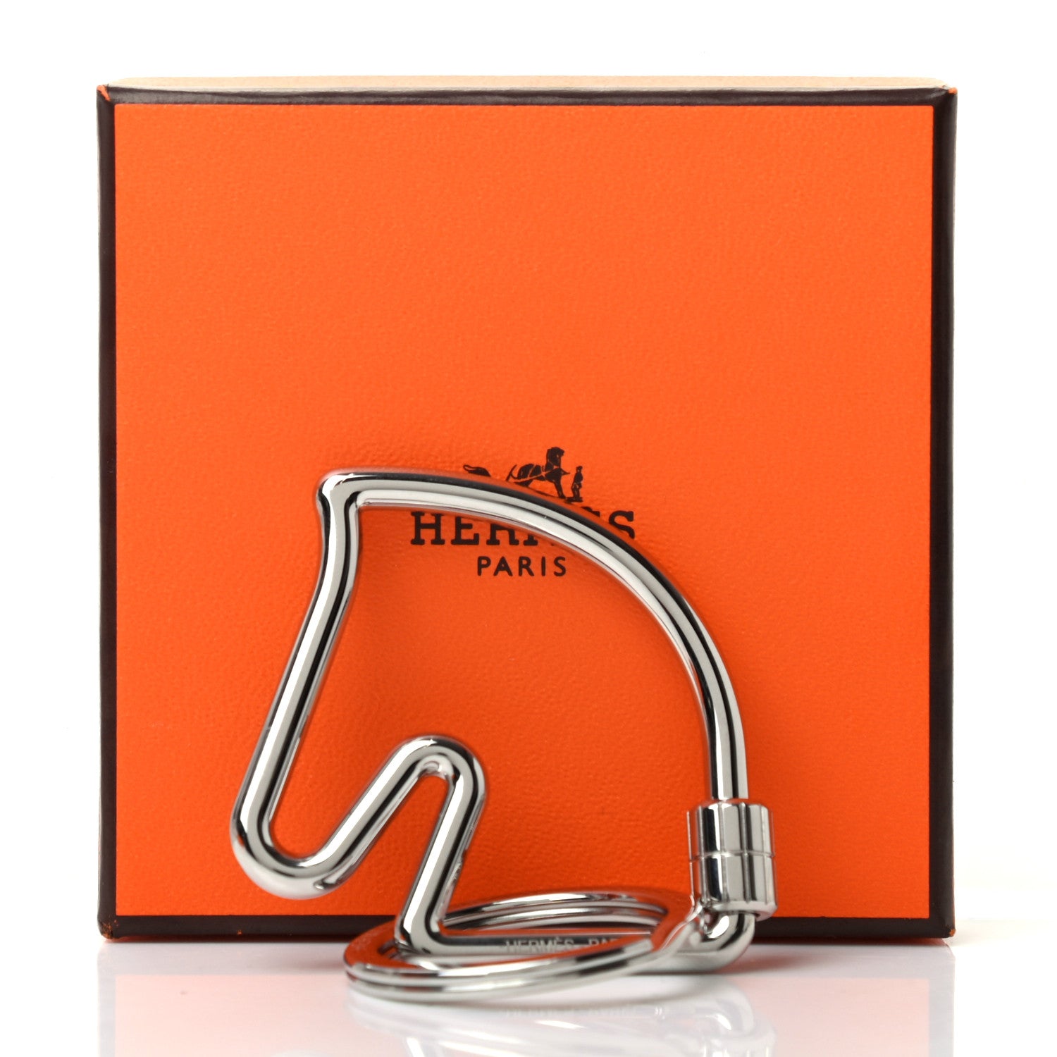 Hermes Palladium Cheval Key Ring 6 of 6