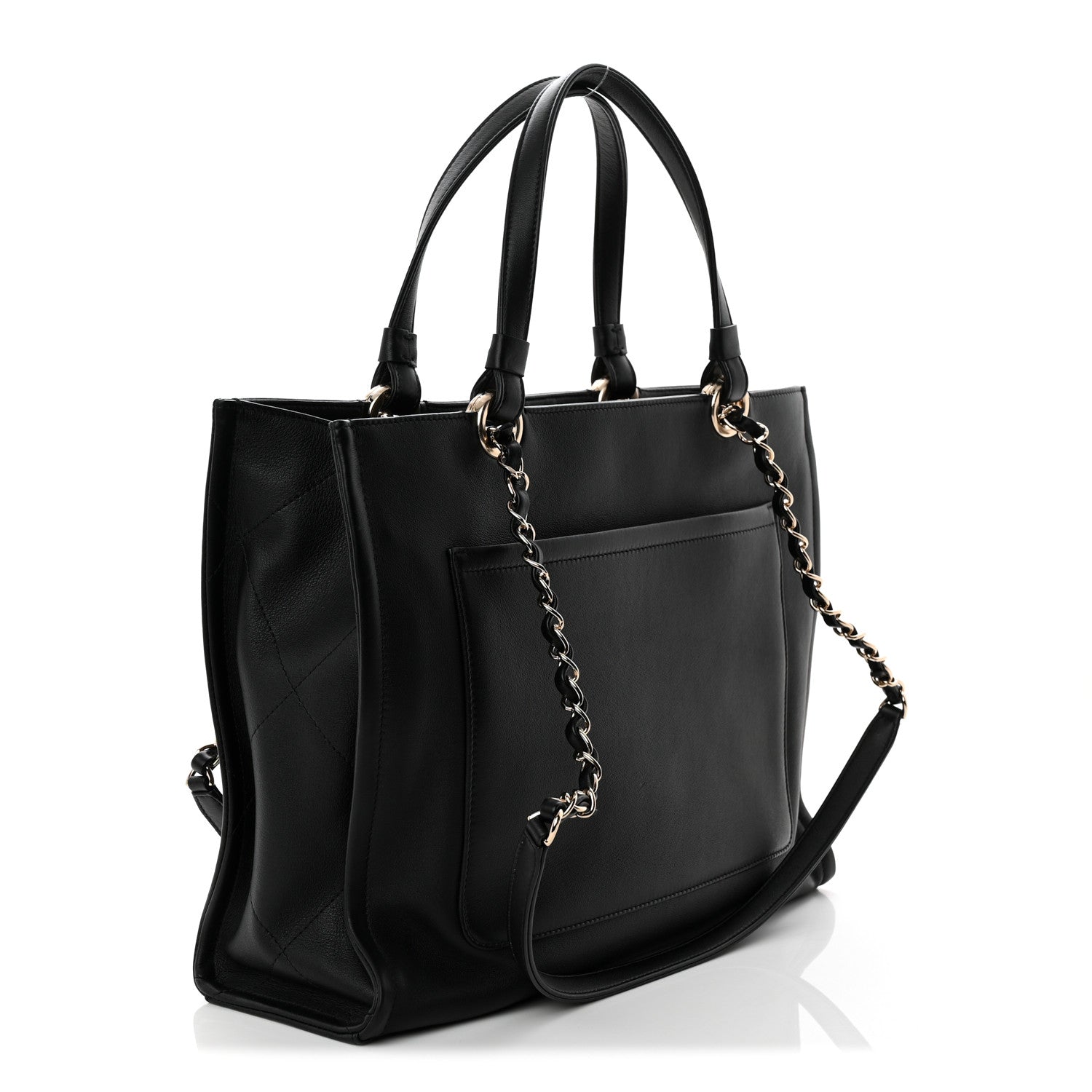 Chanel Calfskin CC Zipped Shopping Tote Black 3 of 10