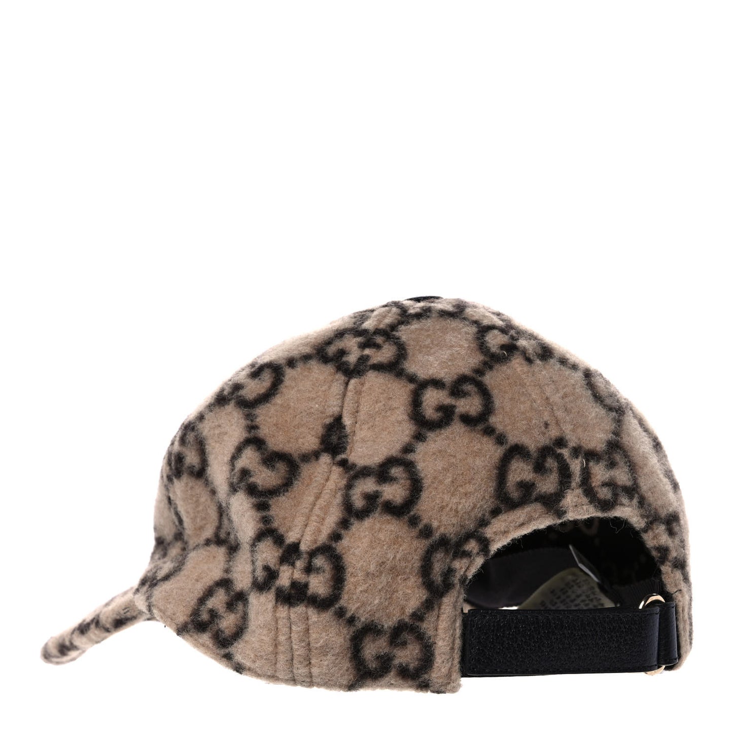 Covered Wool GG Monogram Baseball Hat L Beige Ebony