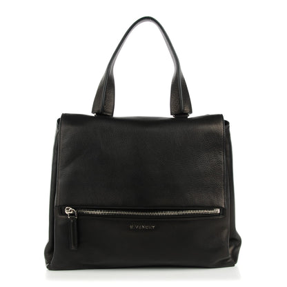 Givenchy Waxy Grained Calfskin Medium Pandora Pure Flap Bag Black 1 of 7