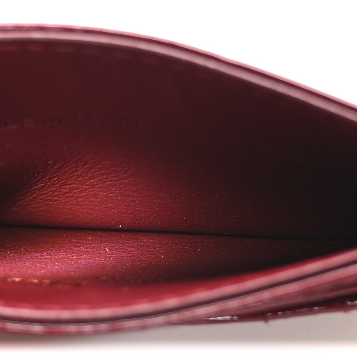 Patent Cannage Lady Dior Card Holder Red