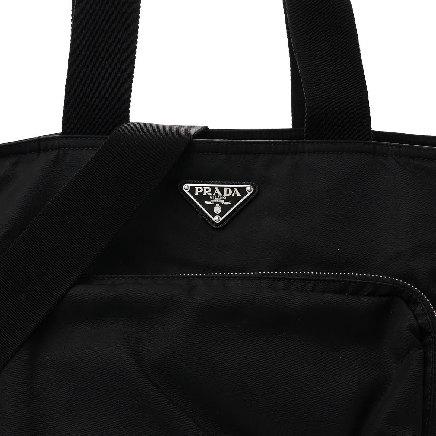 Tessuto Nylon Vela Diaper Bag Black