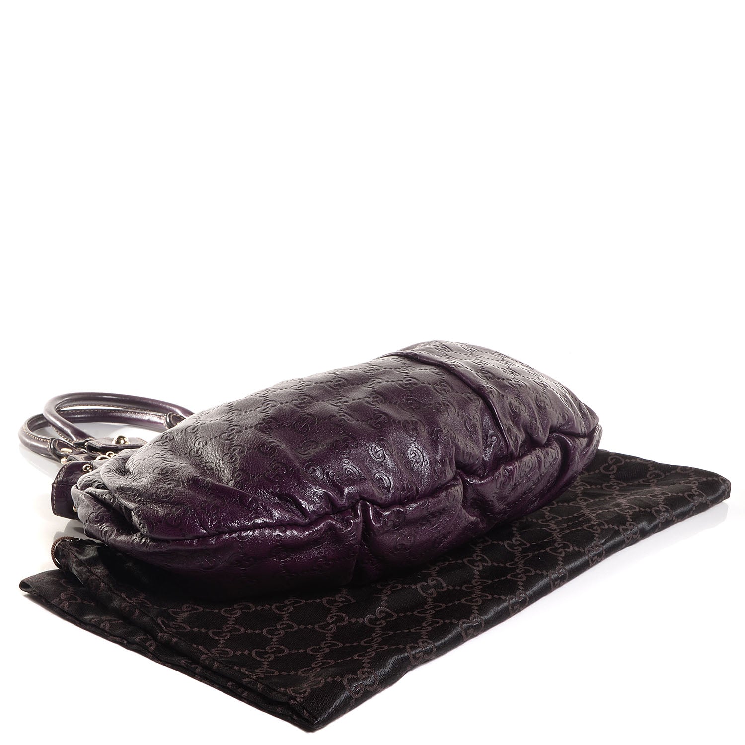 Gucci Guccissima Studded Medium Pelham Shoulder Bag Purple 4 of 7