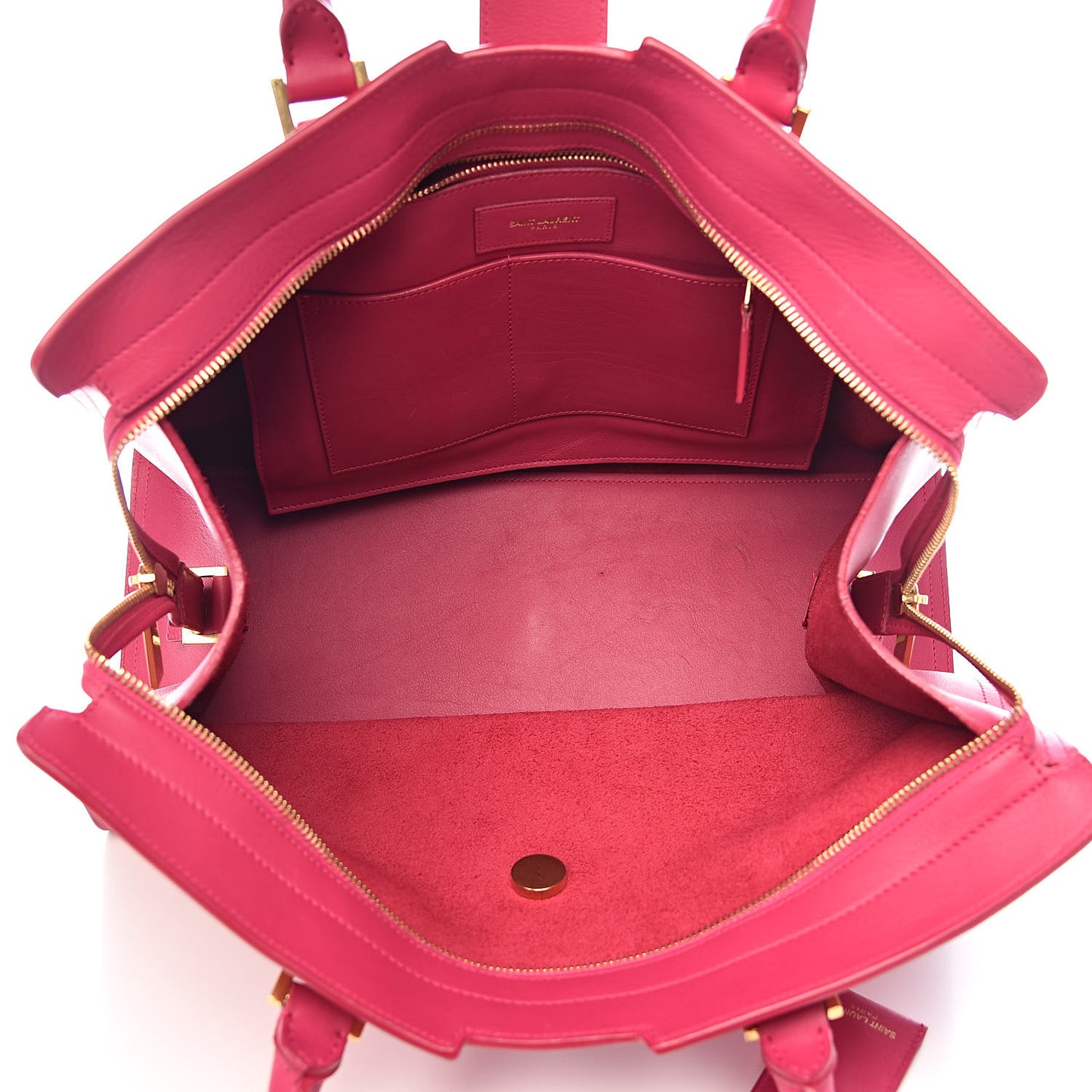 Calfskin Medium Classic Y Cabas Fuchsia